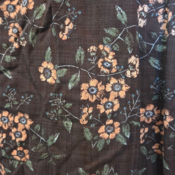 a.n.a Dark Floral Blouse with Ruffle Detail - Picture 3 of 8